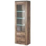 Vitrína LORAN LO05 satin nussbaum / touchwood