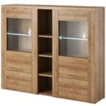 Vitrína LORAN LO46 dub riviera světlý