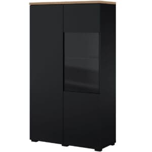 Vitrína MUDO 44 černá / dub mauvella