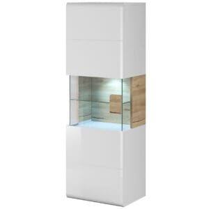 Závěsná vitrina DELTO TL07 san remo / bílý lesk