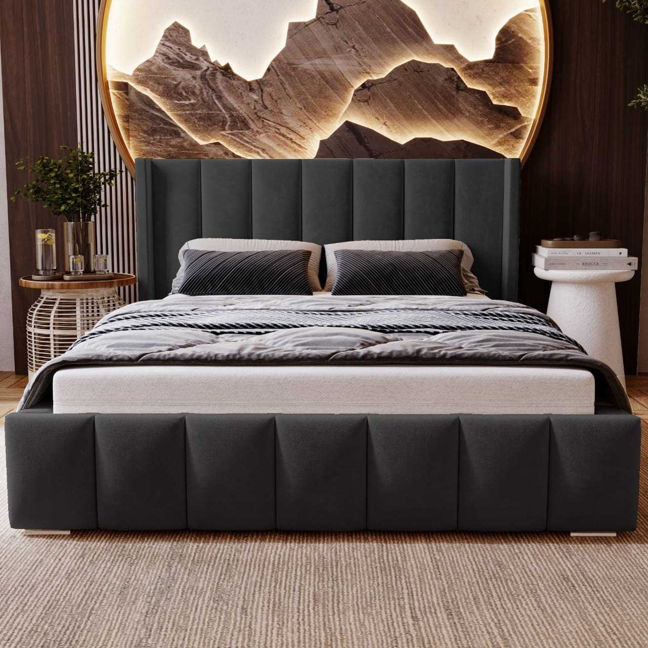 Čalouněná postel ARGANIL 200x200 magic velvet 2219 - Obrázek 3