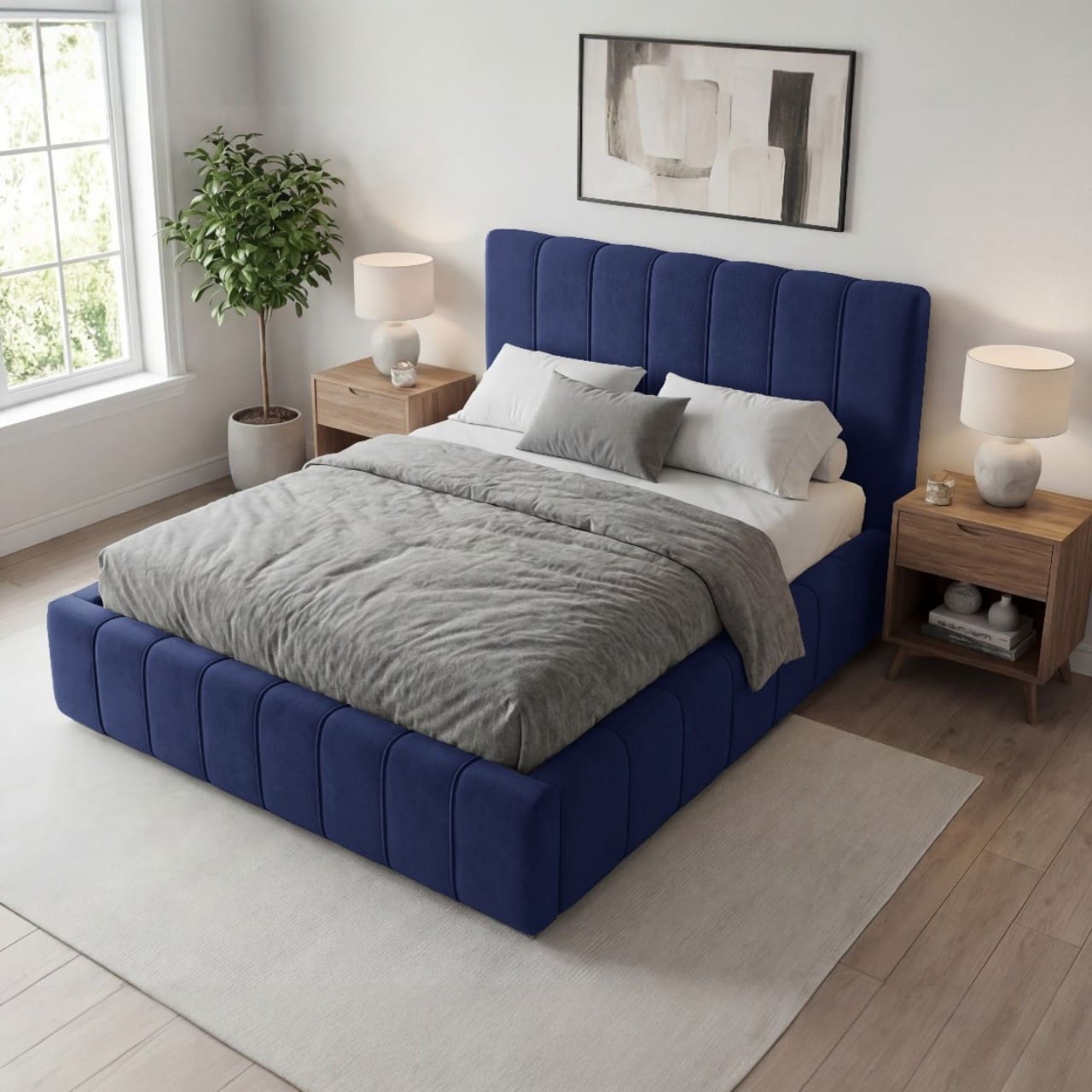 Čalouněná postel AVEIRO 200x200 magic velvet 2216 - Obrázek 5