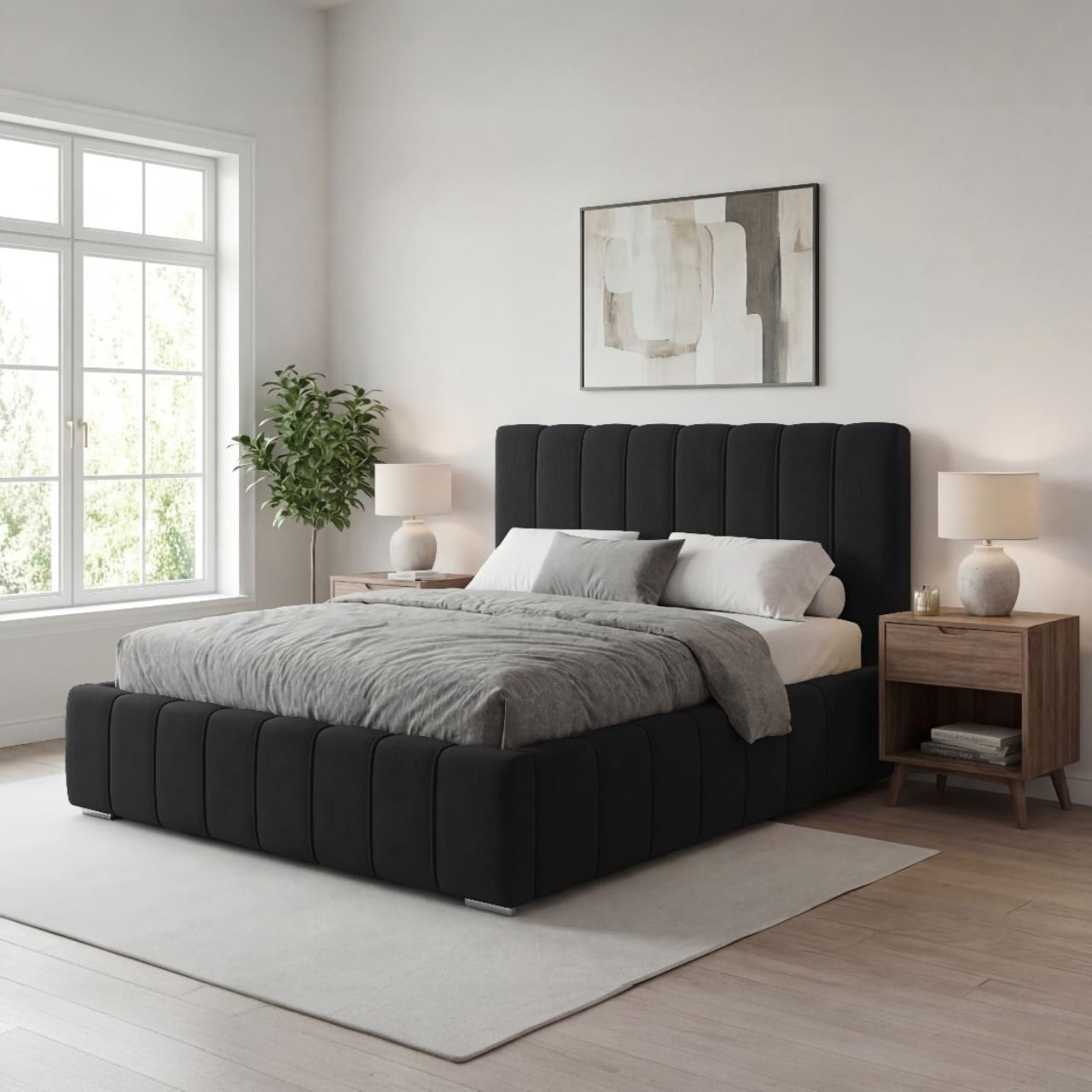 Čalouněná postel AVEIRO 200x200 magic velvet 2219 - Obrázek 4