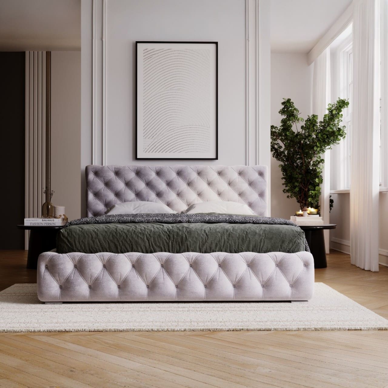 Čalouněná postel INTER 140x200 magic velvet 2218 - Obrázek 6