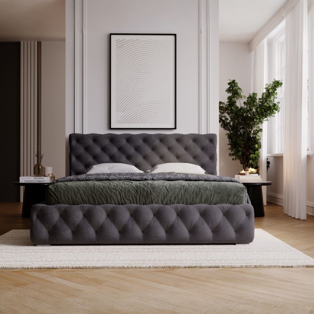 Čalouněná postel INTER 140x200 magic velvet 2219 - Obrázek 6