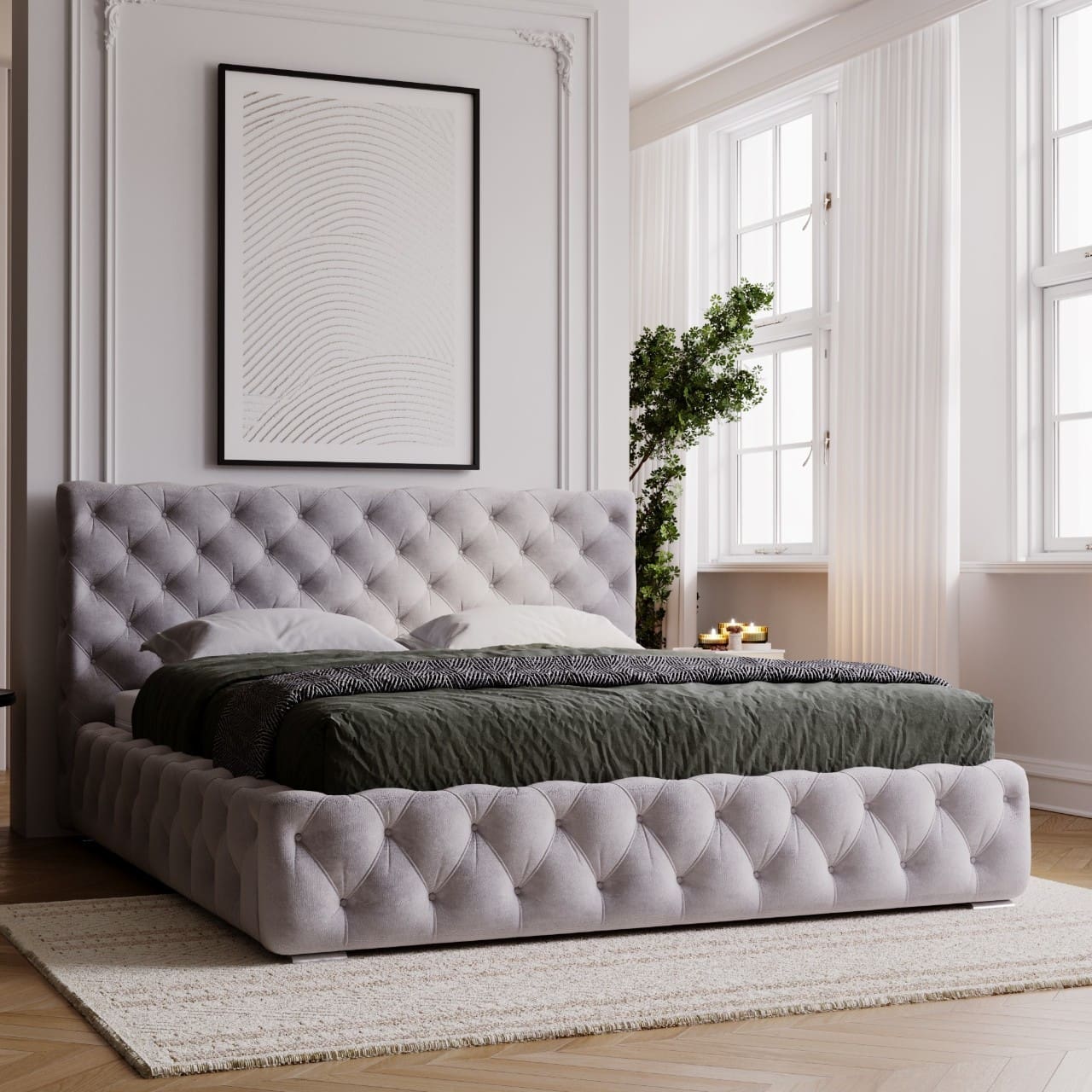 Čalouněná postel INTER 160x200 magic velvet 2217 - Obrázek 5