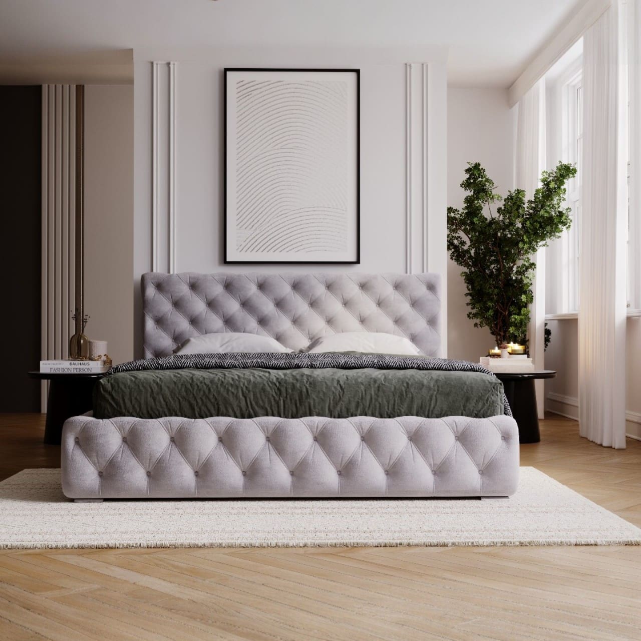 Čalouněná postel INTER 160x200 magic velvet 2217 - Obrázek 6