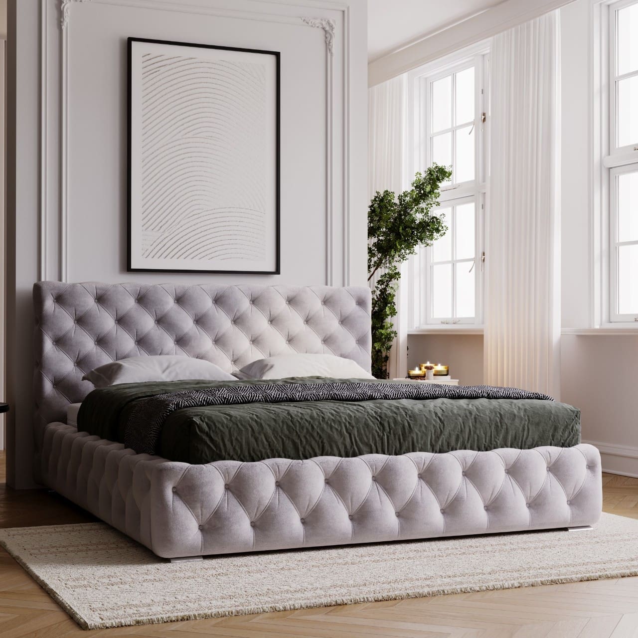 Čalouněná postel INTER 180x200 magic velvet 2218 - Obrázek 5