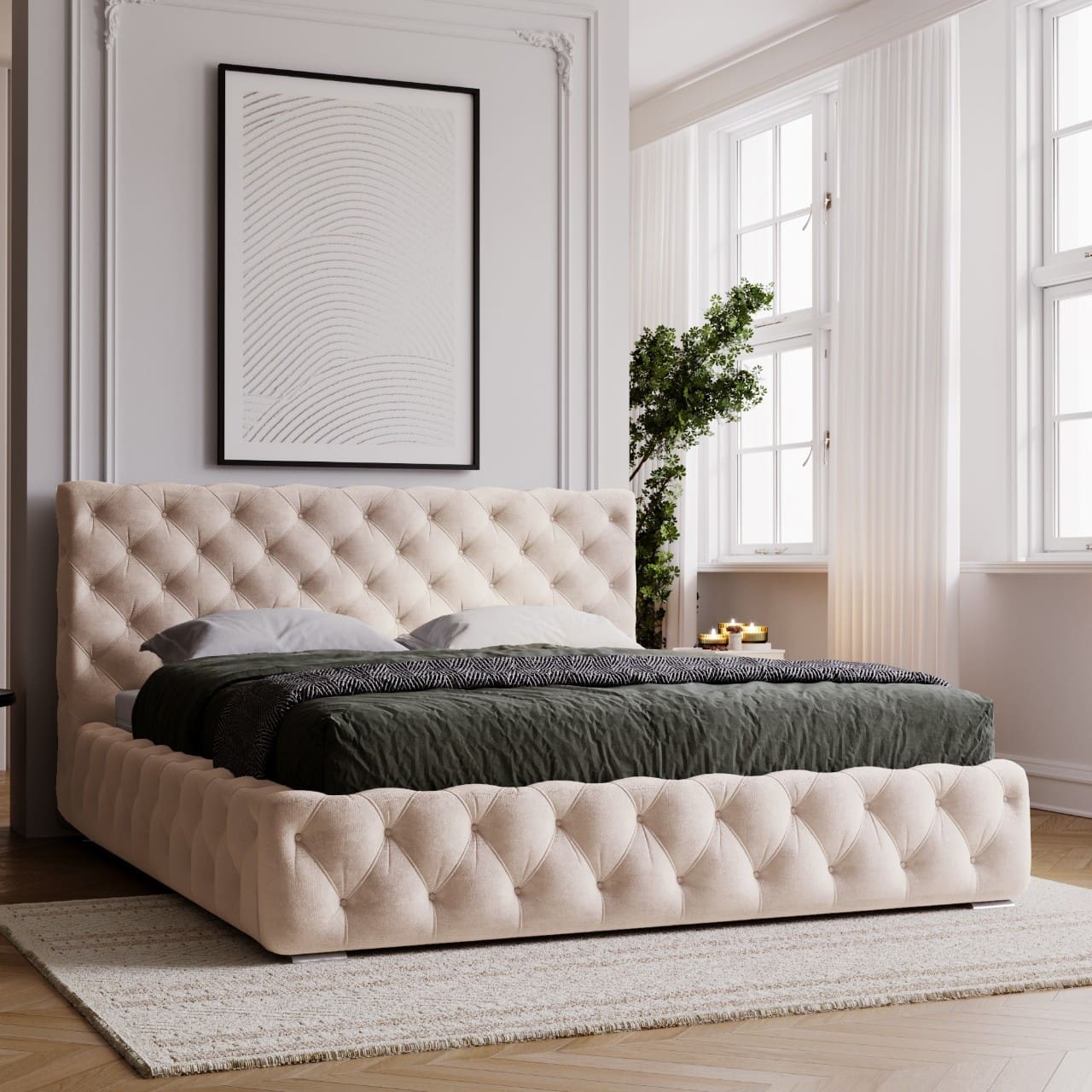 Čalouněná postel INTER 140x200 magic velvet 2201 - Obrázek 5