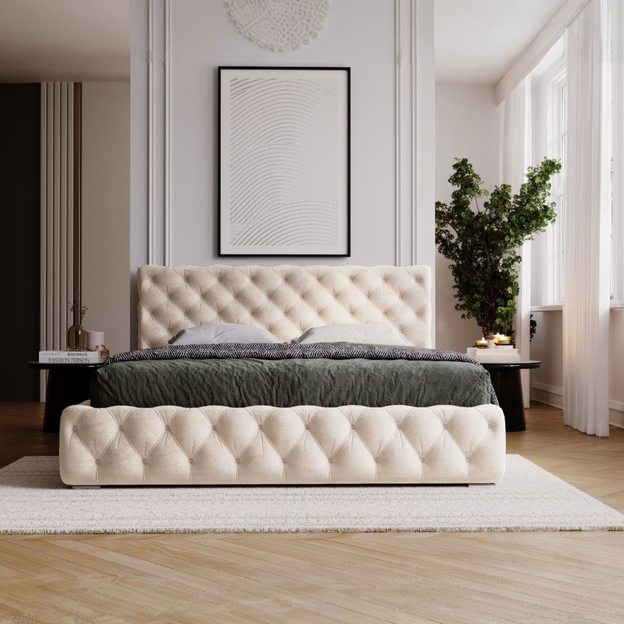 Čalouněná postel INTER 140x200 magic velvet 2201 - Obrázek 6