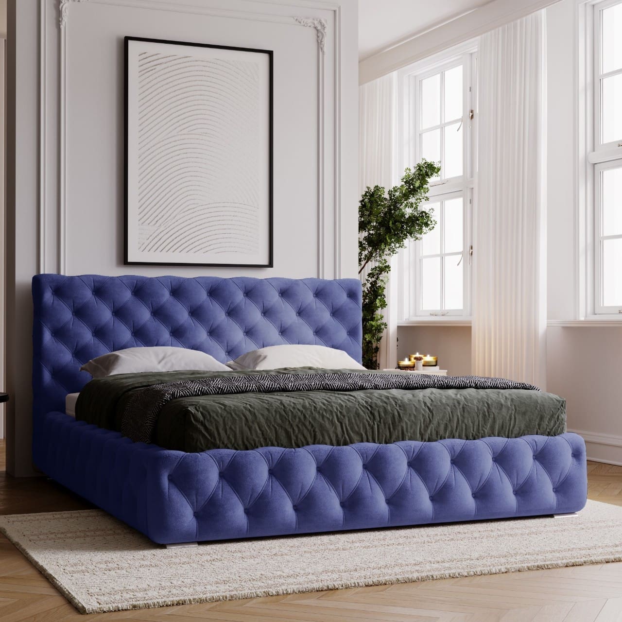 Čalouněná postel INTER 200x200 magic velvet 2216 - Obrázek 5