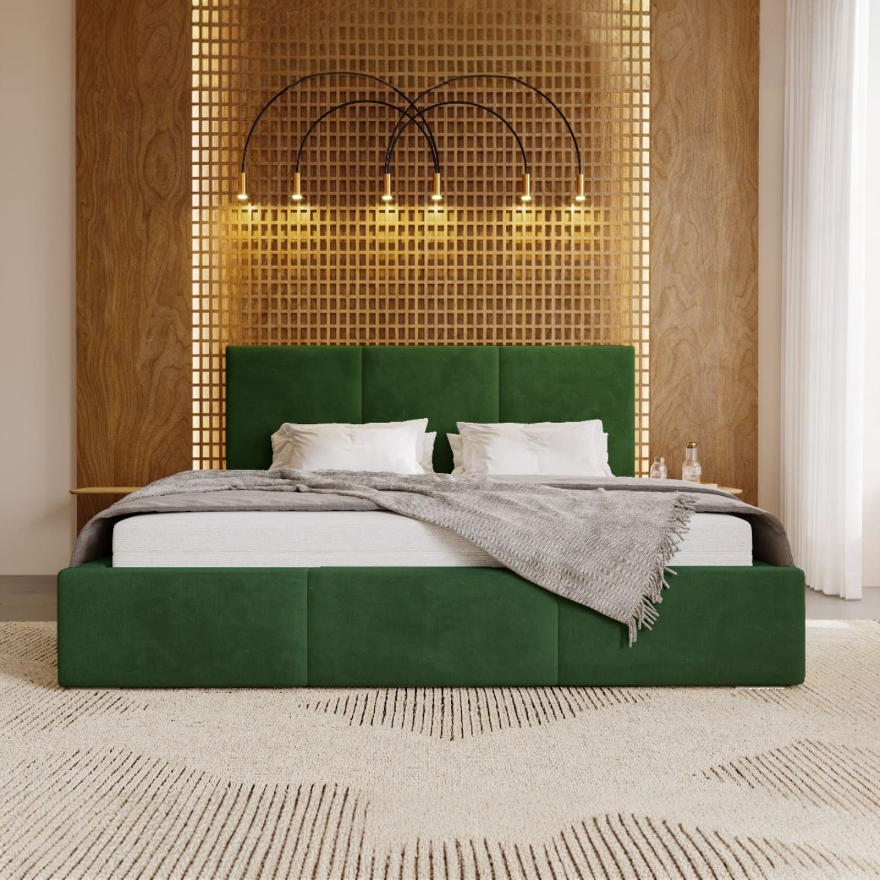 Čalouněná postel LUCK 160x200 magic velvet 2225 - Obrázek 3
