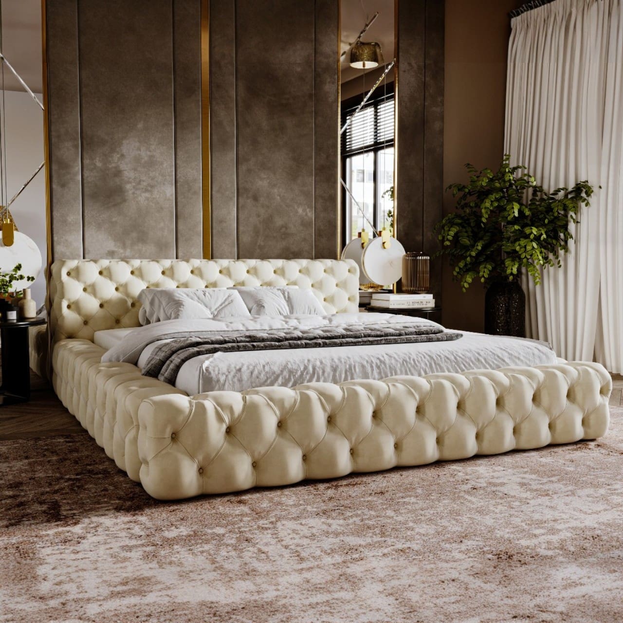 Čalouněná postel NOIA 160x200 magic velvet 2201 - Obrázek 2