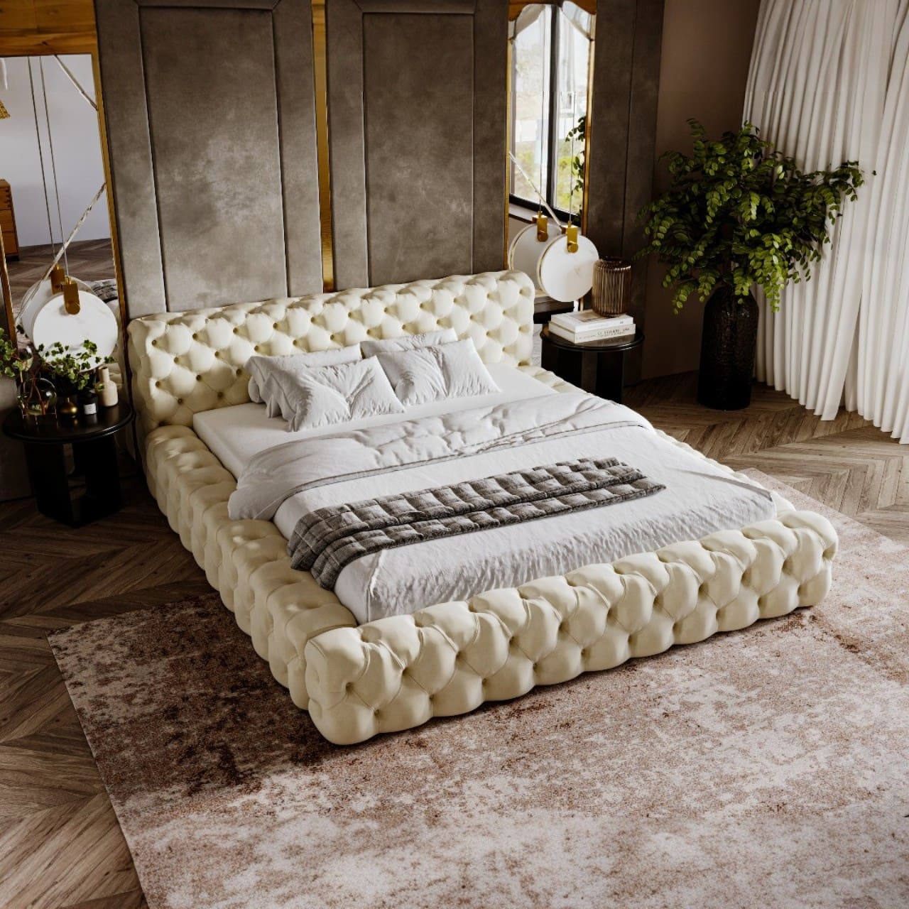 Čalouněná postel NOIA 160x200 magic velvet 2201 - Obrázek 3