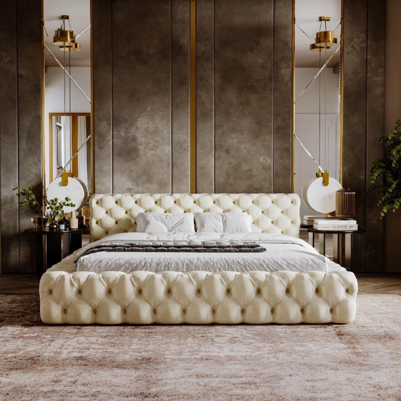 Čalouněná postel NOIA 160x200 magic velvet 2201 - Obrázek 4