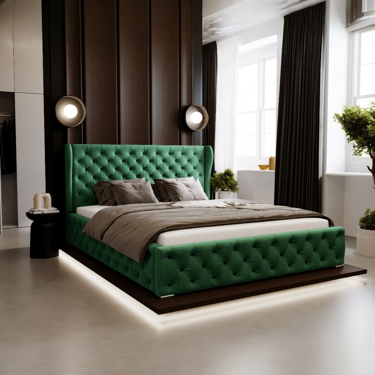 Čalouněná postel PRINZ 140x200 magic velvet 2225 - Obrázek 2
