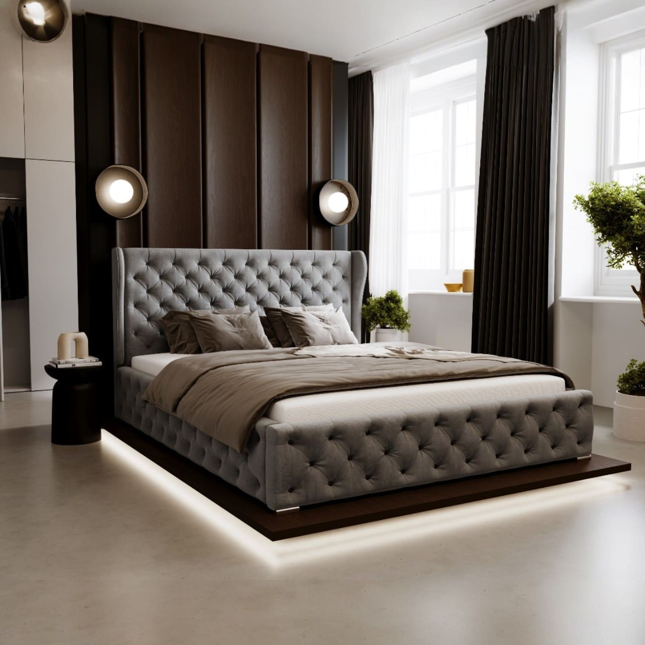 Čalouněná postel PRINZ 160x200 magic velvet 2217 - Obrázek 2