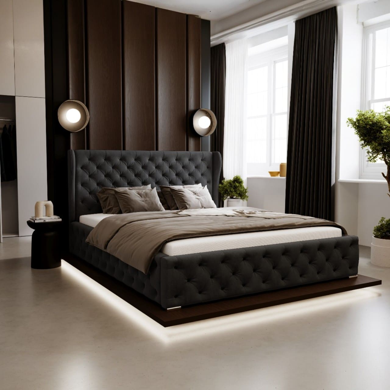 Čalouněná postel PRINZ 160x200 magic velvet 2219 - Obrázek 2