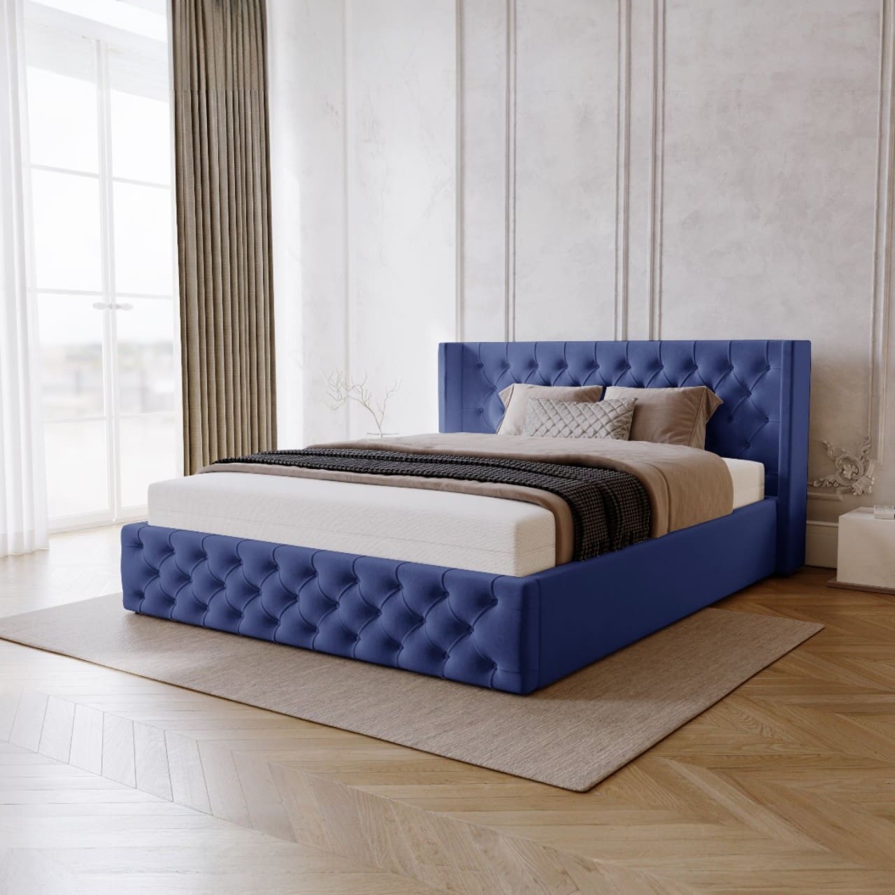 Čalouněná postel VERDES 140x200 magic velvet 2216 - Obrázek 4