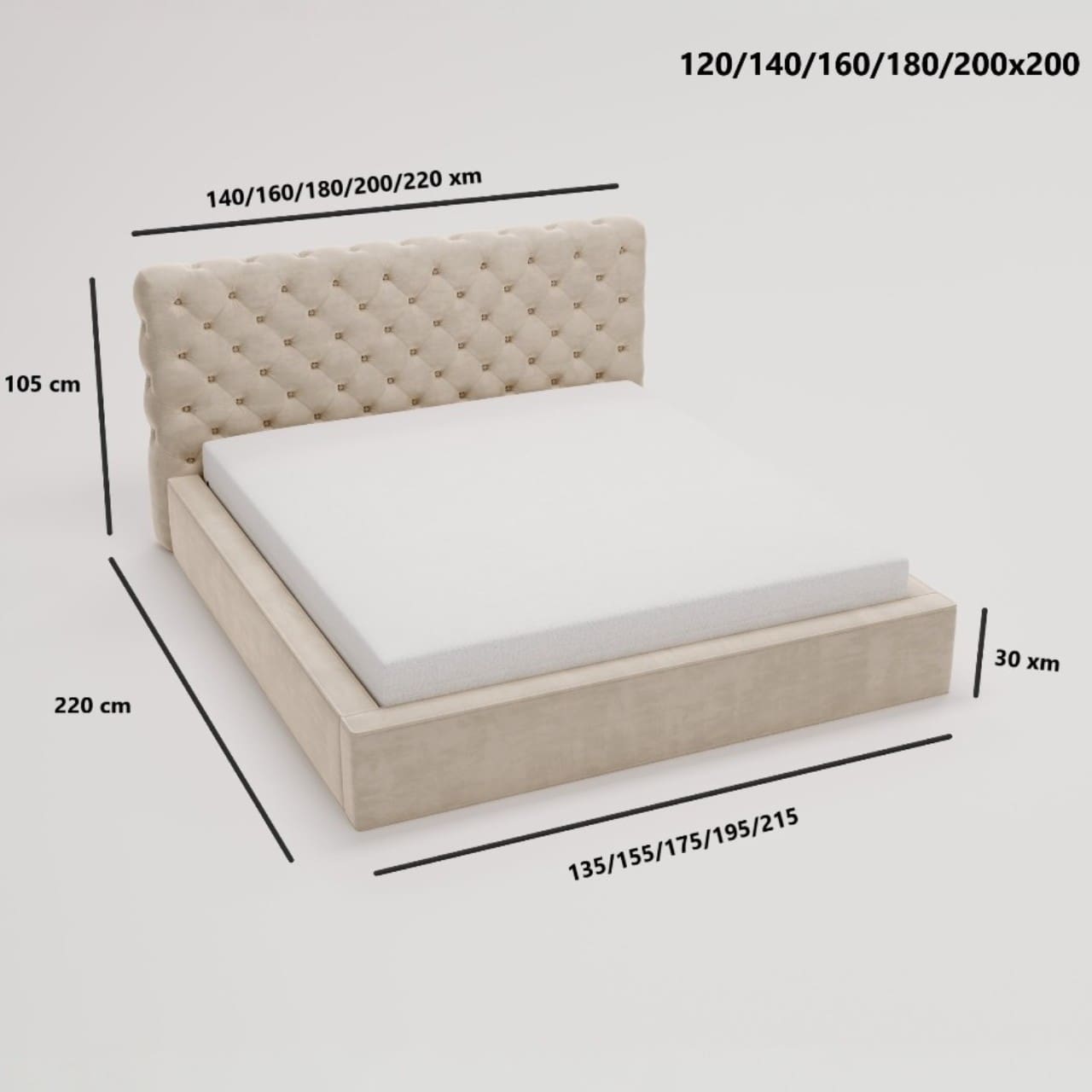 Postel čalouněná GAUSS 120x200 magic velvet 2201 - Obrázek 8
