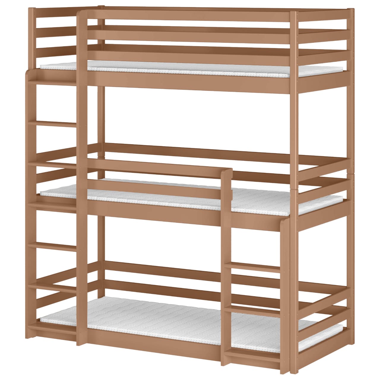 Třílůžková dřevěná patrová postel LASSO 80x180 - Obrázek 8