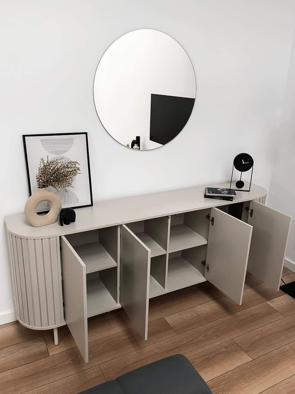 Komoda 4D 200 ZENO Kašmír / Černá - Obrázek 9