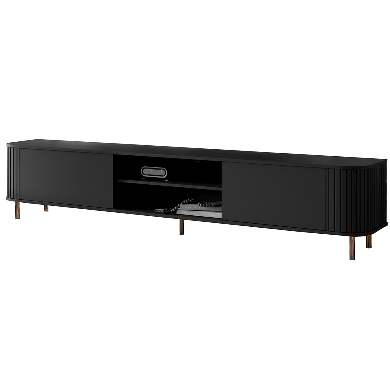 Komoda RTV 220 2K ZENO černá / zlatý