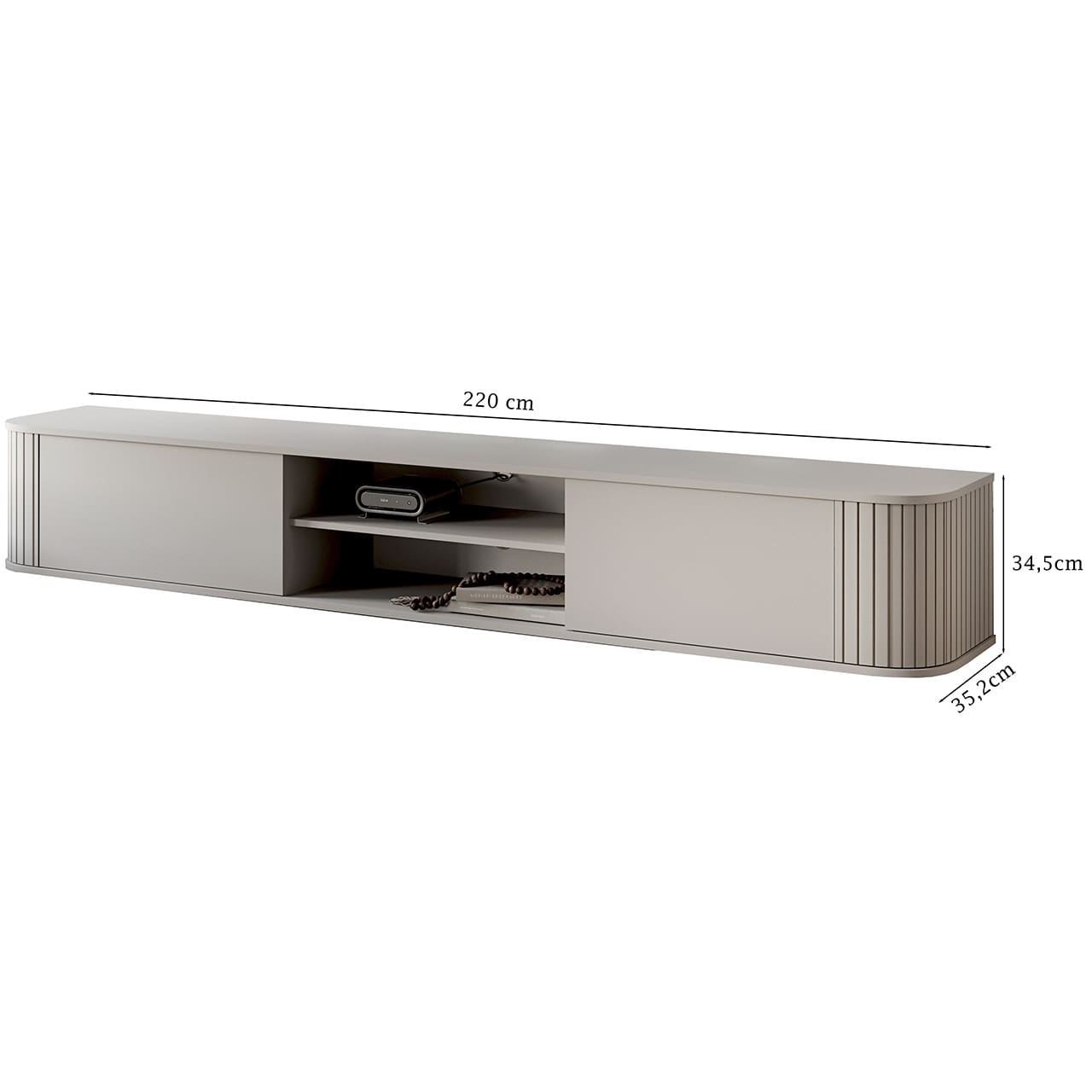 Komoda RTV 220 2K ZENO kašmír - Obrázek 2