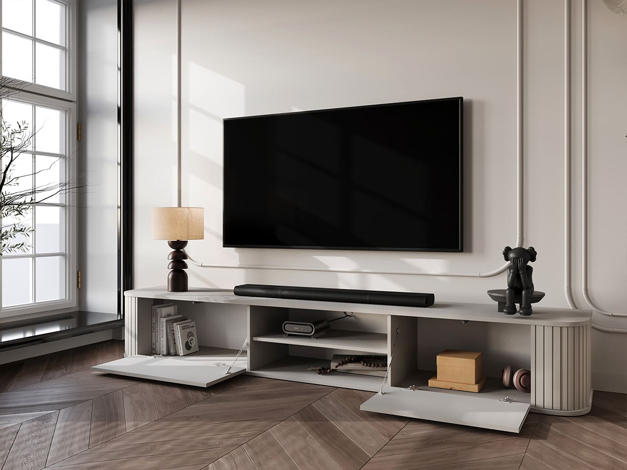 Komoda RTV 220 2K ZENO kašmír - Obrázek 3