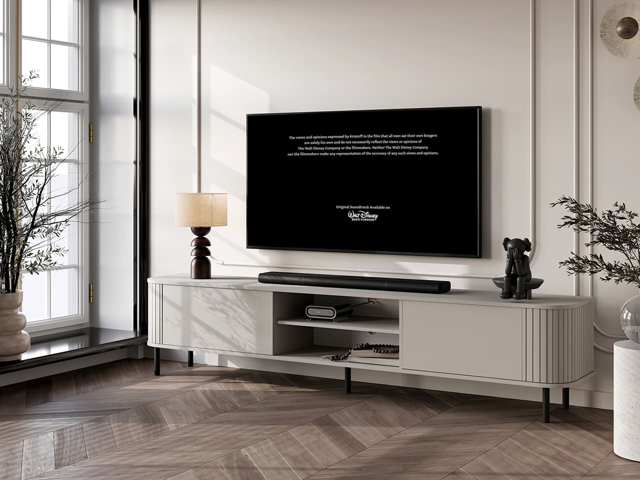 Komoda RTV 220 2K ZENO kašmír / černá - Obrázek 3