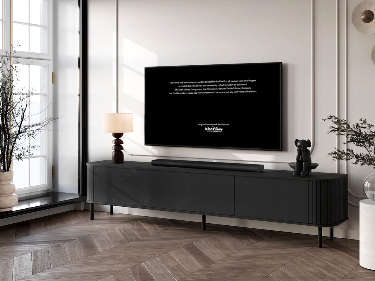 Komoda RTV 220 3K ZENO černá / černá - Obrázek 3
