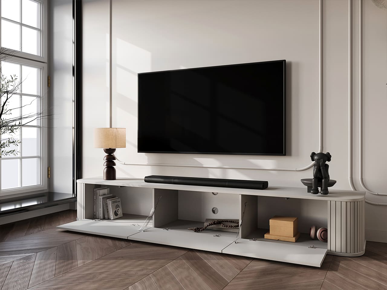 Komoda RTV 220 3K ZENO kašmír - Obrázek 3
