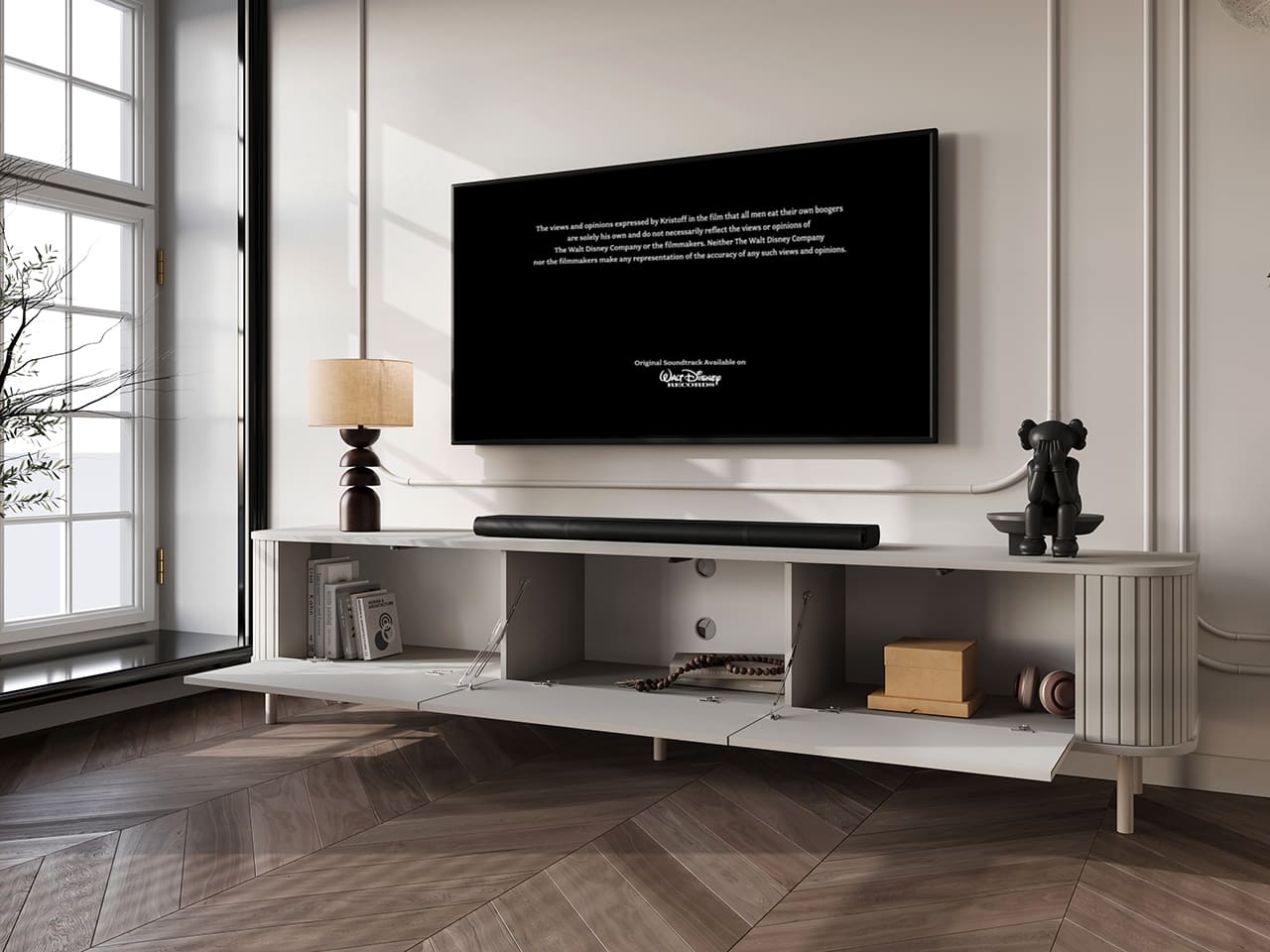 Komoda RTV 220 3K ZENO kašmír / kašmír - Obrázek 4