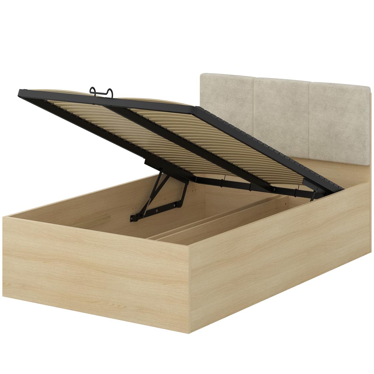 Postel s úložným prostorem 120x200 LERRA 55 dub lindberg - Obrázek 2